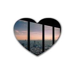 Shibuyasky Shibuya Tokyo Japan Rubber Coaster (heart) by Sarkoni