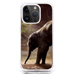 Baby Elephant Watering Hole iPhone 14 Pro TPU UV Print Case Front