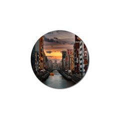 River Buildings City Urban Golf Ball Marker by Sarkoni