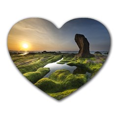 Coast Algae Sea Beach Shore Heart Mousepad by Sarkoni