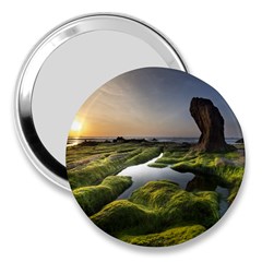 Coast Algae Sea Beach Shore 3  Handbag Mirrors by Sarkoni