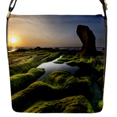 Coast Algae Sea Beach Shore Flap Closure Messenger Bag (s) by Sarkoni