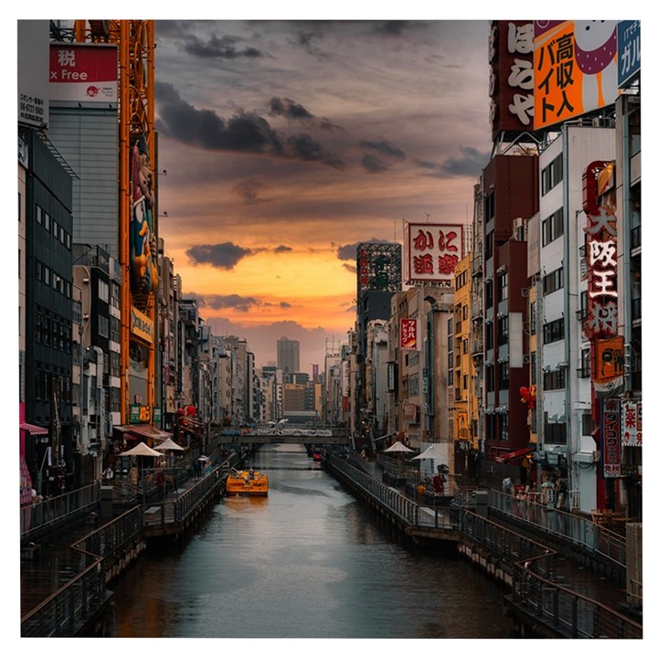 River Buildings City Urban Wooden Puzzle Square