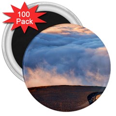 Landscape Sky Clouds Mountain Road 3  Magnets (100 Pack) by Sarkoni