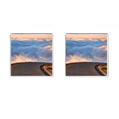 Landscape Sky Clouds Mountain Road Cufflinks (square) by Sarkoni