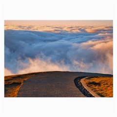 Landscape Sky Clouds Mountain Road Large Glasses Cloth by Sarkoni