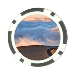 Landscape Sky Clouds Mountain Road Poker Chip Card Guard by Sarkoni