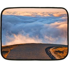 Landscape Sky Clouds Mountain Road Two Sides Fleece Blanket (mini) by Sarkoni