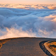 Landscape Sky Clouds Mountain Road Play Mat (square) by Sarkoni