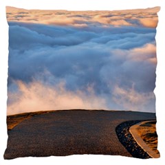 Landscape Sky Clouds Mountain Road Large Cushion Case (two Sides) by Sarkoni