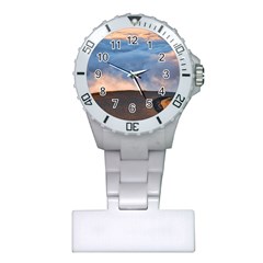 Landscape Sky Clouds Mountain Road Plastic Nurses Watch by Sarkoni