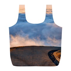 Landscape Sky Clouds Mountain Road Full Print Recycle Bag (l) by Sarkoni