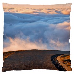 Landscape Sky Clouds Mountain Road Standard Premium Plush Fleece Cushion Case (one Side) by Sarkoni