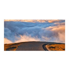 Landscape Sky Clouds Mountain Road Satin Wrap 35  X 70  by Sarkoni