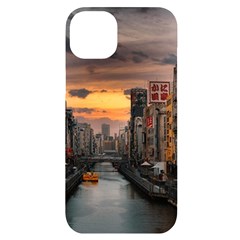 River Buildings City Urban Iphone 14 Plus Black Uv Print Case by Sarkoni