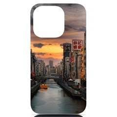 River Buildings City Urban Iphone 14 Pro Black Uv Print Case by Sarkoni