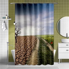 Climate Landscape Shower Curtain 48  X 72  (small)  by Sarkoni