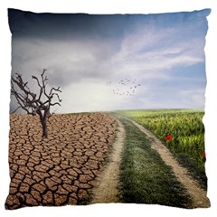 Climate Landscape Large Cushion Case (one Side) by Sarkoni