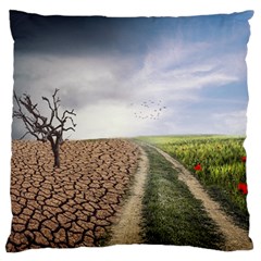 Climate Landscape Standard Premium Plush Fleece Cushion Case (one Side) by Sarkoni