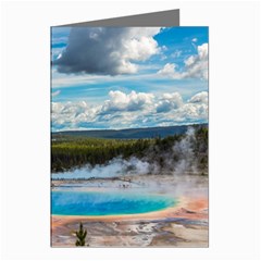 Mountains Trail Forest Yellowstone Greeting Cards (pkg Of 8) by Sarkoni