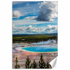 Mountains Trail Forest Yellowstone Canvas 24  X 36  by Sarkoni