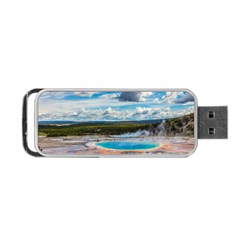 Mountains Trail Forest Yellowstone Portable Usb Flash (one Side) by Sarkoni