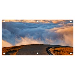 Landscape Sky Clouds Mountain Road Banner And Sign 4  X 2  by Sarkoni