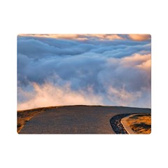 Landscape Sky Clouds Mountain Road Premium Plush Fleece Blanket (mini) by Sarkoni