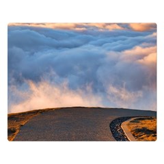 Landscape Sky Clouds Mountain Road Premium Plush Fleece Blanket (large) by Sarkoni