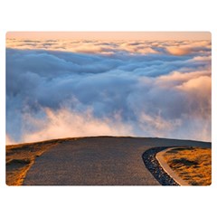 Landscape Sky Clouds Mountain Road Two Sides Premium Plush Fleece Blanket (extra Small) by Sarkoni