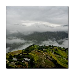 Residential Paddy Field Step Cloud Tile Coaster by Sarkoni