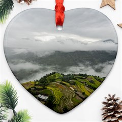 Residential Paddy Field Step Cloud Ornament (heart) by Sarkoni