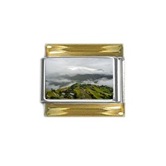 Residential Paddy Field Step Cloud Gold Trim Italian Charm (9mm) by Sarkoni