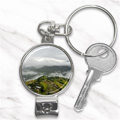 Residential Paddy Field Step Cloud Nail Clippers Key Chain by Sarkoni