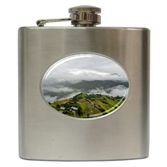 Residential Paddy Field Step Cloud Hip Flask (6 Oz) by Sarkoni