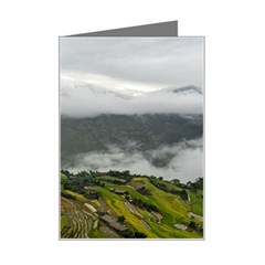 Residential Paddy Field Step Cloud Mini Greeting Card