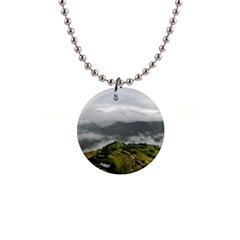 Residential Paddy Field Step Cloud 1  Button Necklace by Sarkoni