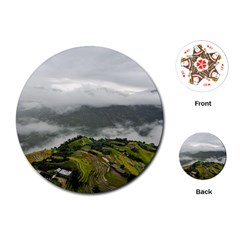 Residential Paddy Field Step Cloud Playing Cards Single Design (round) by Sarkoni