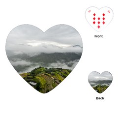 Residential Paddy Field Step Cloud Playing Cards Single Design (heart) by Sarkoni