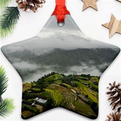 Residential Paddy Field Step Cloud Star Ornament (two Sides) by Sarkoni