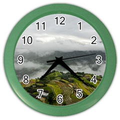 Residential Paddy Field Step Cloud Color Wall Clock by Sarkoni