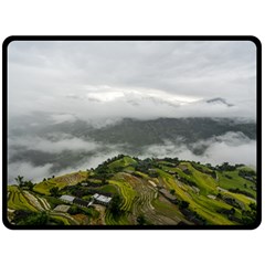 Residential Paddy Field Step Cloud Fleece Blanket (large) by Sarkoni