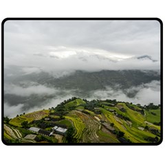 Residential Paddy Field Step Cloud Fleece Blanket (medium) by Sarkoni