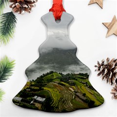 Residential Paddy Field Step Cloud Christmas Tree Ornament (two Sides) by Sarkoni