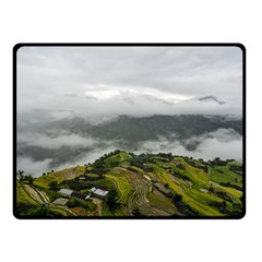 Residential Paddy Field Step Cloud Two Sides Fleece Blanket (small) by Sarkoni