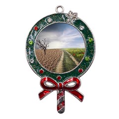 Climate Landscape Metal X mas Lollipop With Crystal Ornament