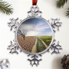 Climate Landscape Metal Large Snowflake Ornament by Sarkoni