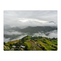 Residential Paddy Field Step Cloud Two Sides Premium Plush Fleece Blanket (mini) by Sarkoni