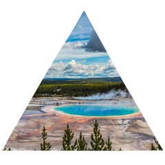 Mountains Trail Forest Yellowstone Wooden Puzzle Triangle by Sarkoni