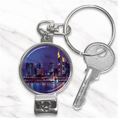 Frankfurt City Skyline Skyscraper Nail Clippers Key Chain by Sarkoni